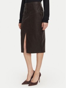 Liu Jo Spódnica z imitacji skóry WF6209 E1157 Brązowy Regular Fit