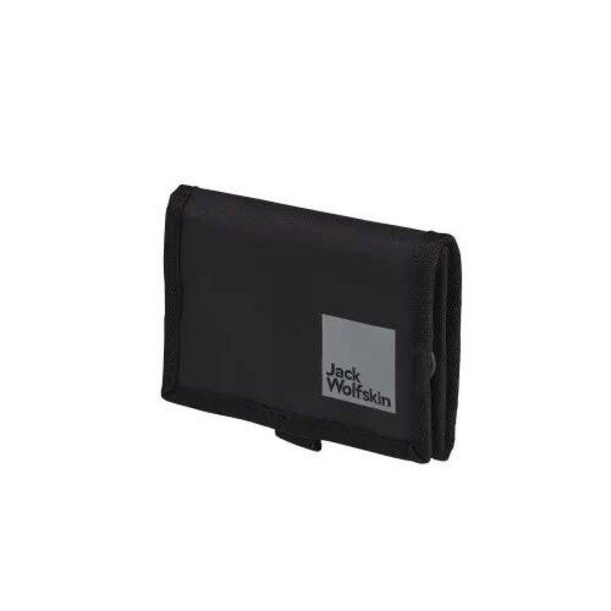 Portfel sportowy Jack Wolfskin Gutleut Wallet na rzep czarny na dokumenty