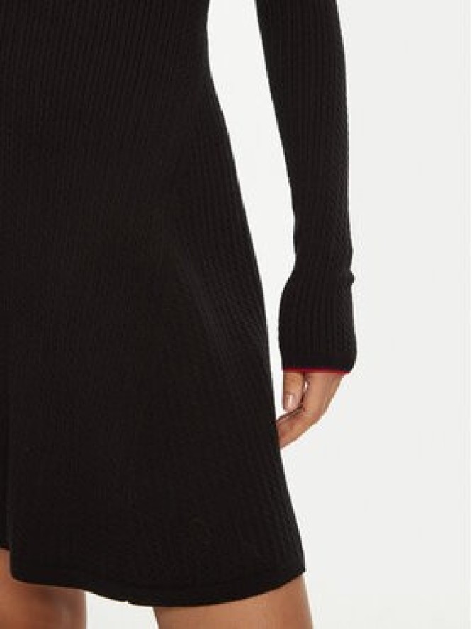 Tommy Jeans Sukienka dzianinowa DW0DW19469 Czarny Slim Fit