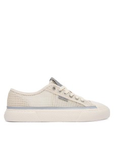 Calvin Klein Trampki Vulc Laceup Low Raffia HW0HW03082 Beżowy