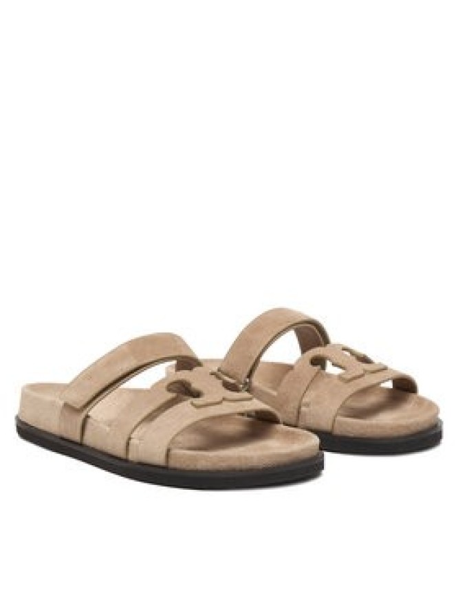 Tory Burch Klapki Ines Sport Slide 163481 Brązowy jasny
