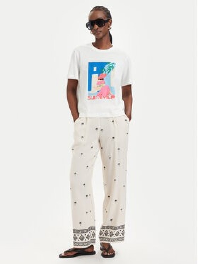 Vero Moda T-Shirt Salli Mette 10344804 Biały Regular Fit