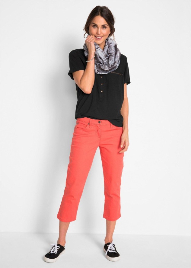 Bluzka z wiskozy, krótki rękaw