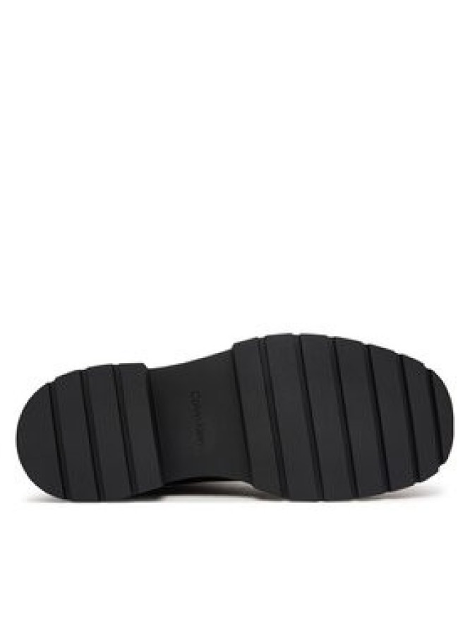 Calvin Klein Sztyblety Chunky Mid Chelsea Boot Lth YW0YW01909 Brązowy ciemny