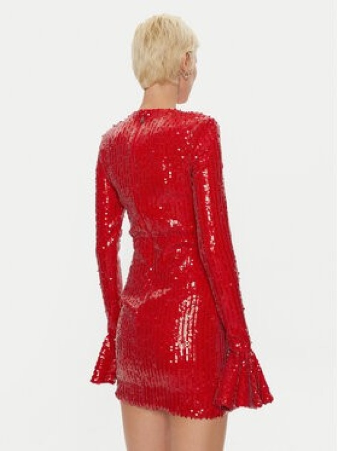 ROTATE Sukienka koktajlowa Rositana 1131503017 Czerwony Slim Fit