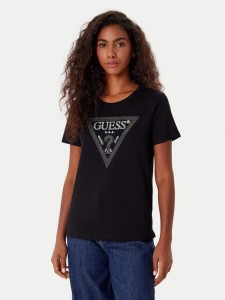 Guess T-Shirt W5BI18 I3Z14 Czarny Regular Fit