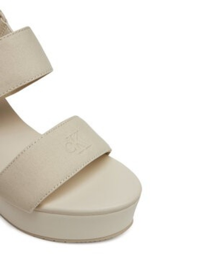 Calvin Klein Jeans Sandały Wedge Sandal Webbing In YW0YW01790 Szary