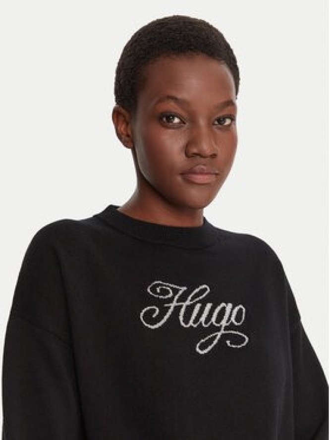 HUGO Sweter Slogix_B 50548145 Czarny Relaxed Fit