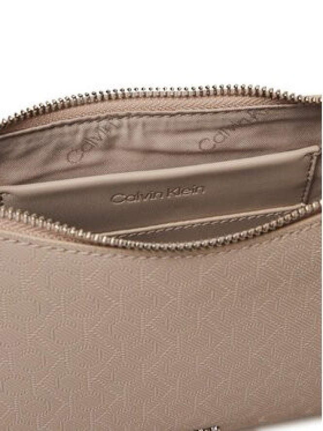 Calvin Klein Torebka Ck Must Aop Conv Logo Jqd Strap LV04F3099G Beżowy