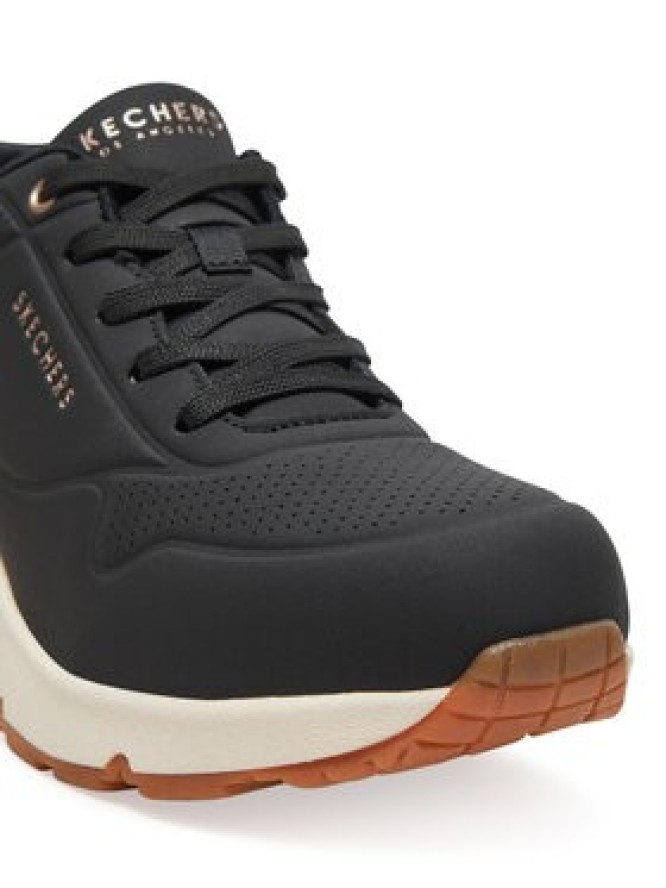 Skechers Sneakersy UNO Wedge - Hi Steps (177520-BBK) 177520/BLK Czarny