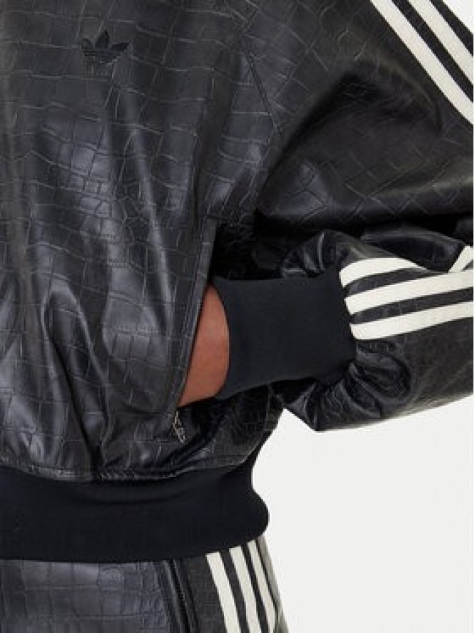 adidas Kurtka z imitacji skóry Pleather KE5035 Czarny Oversize
