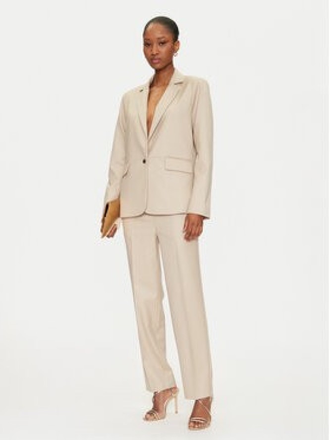 Morgan Spodnie materiałowe 251-PLUX.F Beżowy Straight Fit