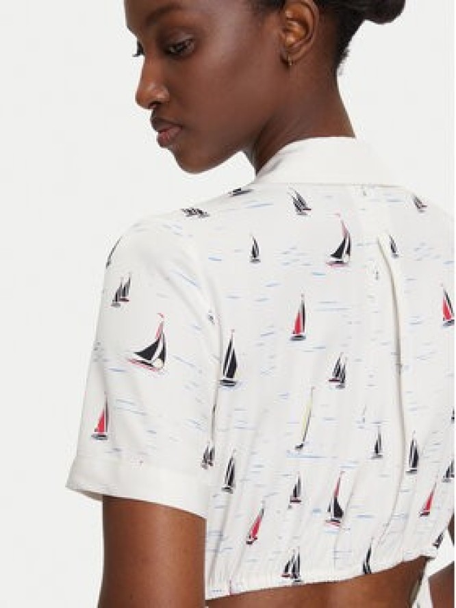 Tommy Hilfiger Sukienka koszulowa WW0WW44668 Biały Regular Fit