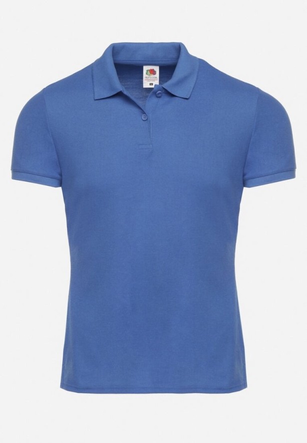 Niebieski T-shirt Polo z Bawełną Fodelira