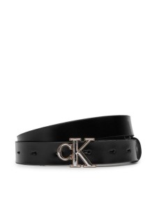 Calvin Klein Pasek Round Ck 2Color Buckle Smooth 25 LV04F7132G Czarny