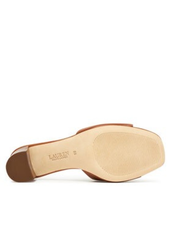 LAUREN RALPH LAUREN Klapki Everley Block-Heel 802974364002 Brązowy