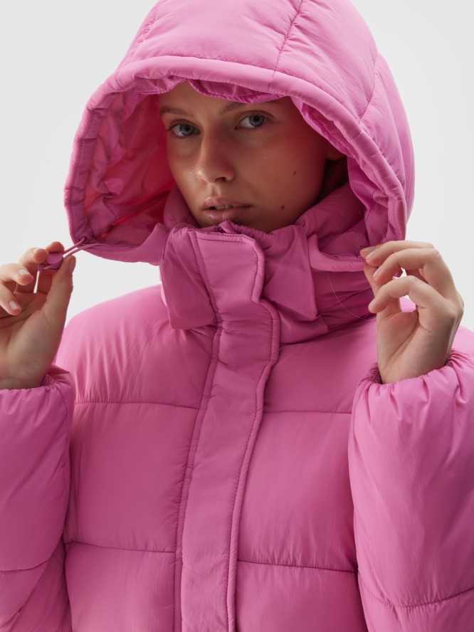 4F Kurtka puchowa 2w1 z wypełnieniem syntetycznym damska - różowa M