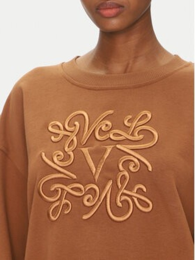 ViCOLO Bluza RD0178 Brązowy Reglan Fit