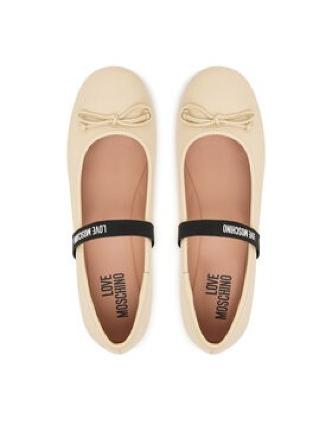 LOVE MOSCHINO Baleriny JA11121G1OIE0110 Écru
