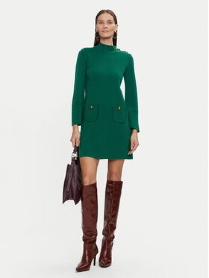 Luisa Spagnoli Sukienka dzianinowa Melodiosa 58421 Zielony Regular Fit