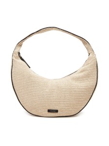 Calvin Klein Torebka Pinched Raffia Large Shoulder Ba LV04F3060G Beżowy