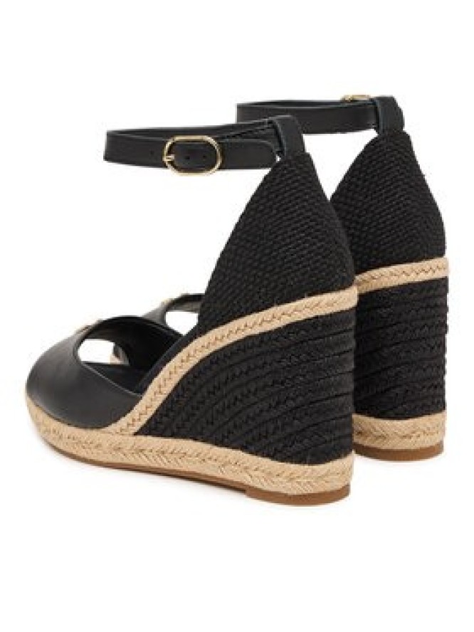 Tommy Hilfiger Espadryle Plate High Wedge Espad FW0FW09517 Czarny