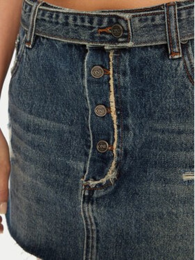 One Teaspoon Spódnica mini 26681 Granatowy Regular Fit