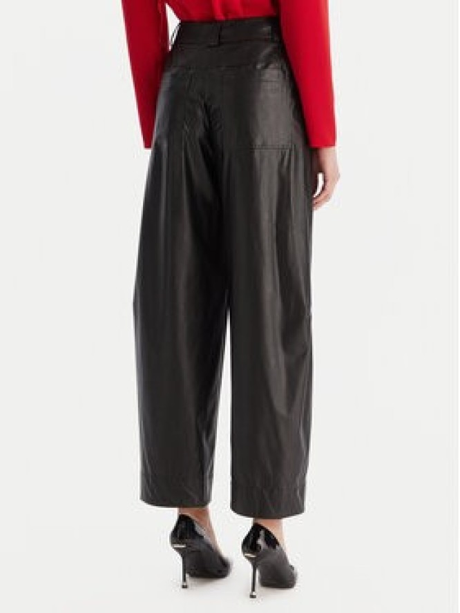 ACCESS FASHION Spodnie z imitacji skóry 54-5132-188 Czarny Regular Fit