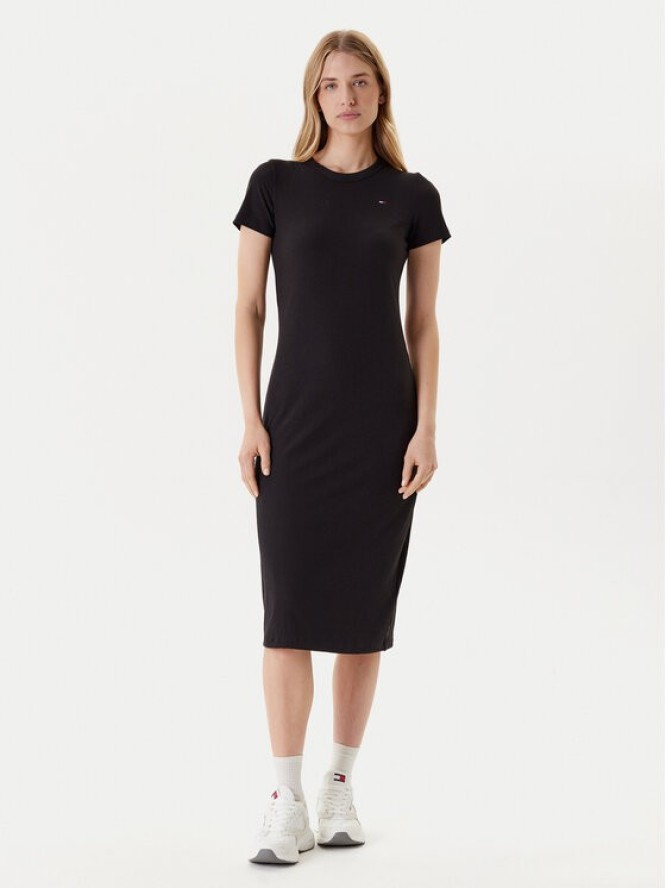 Tommy Jeans Sukienka codzienna DW0DW19721 Czarny Slim Fit