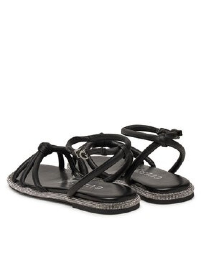 Guess Sandały FLJSLO LEA03 Czarny