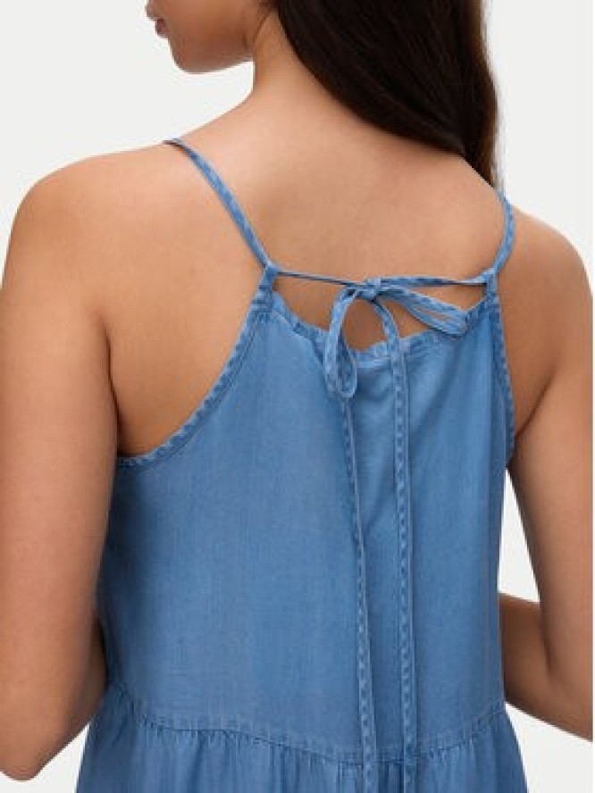 Vero Moda Sukienka letnia Fleur 10326075 Niebieski Loose Fit