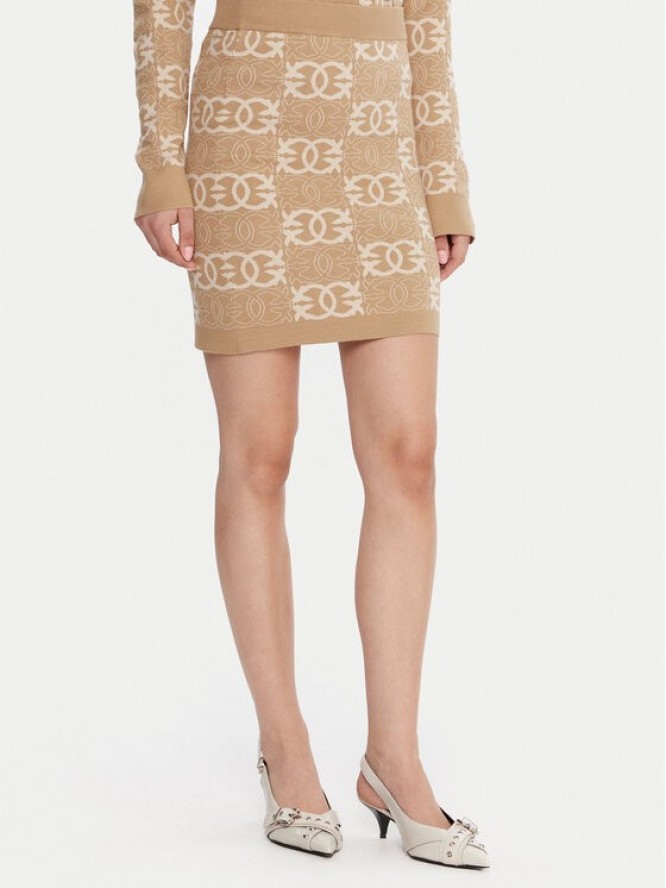 PINKO Spódnica mini Bang Bang 106040 A2YD Beżowy Slim Fit