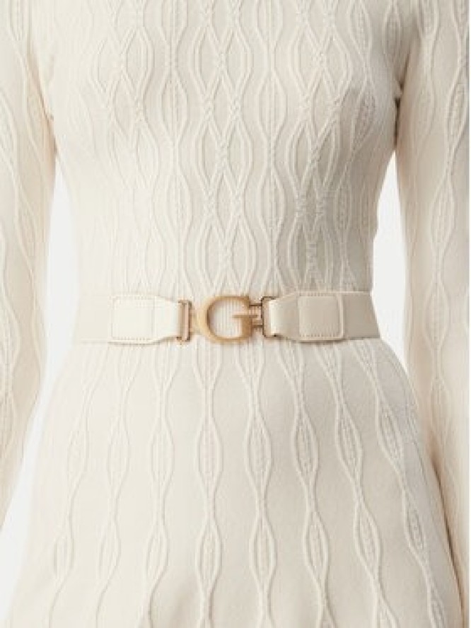 Guess Sukienka dzianinowa W6BK64 Z1569 Kremowy Regular Fit
