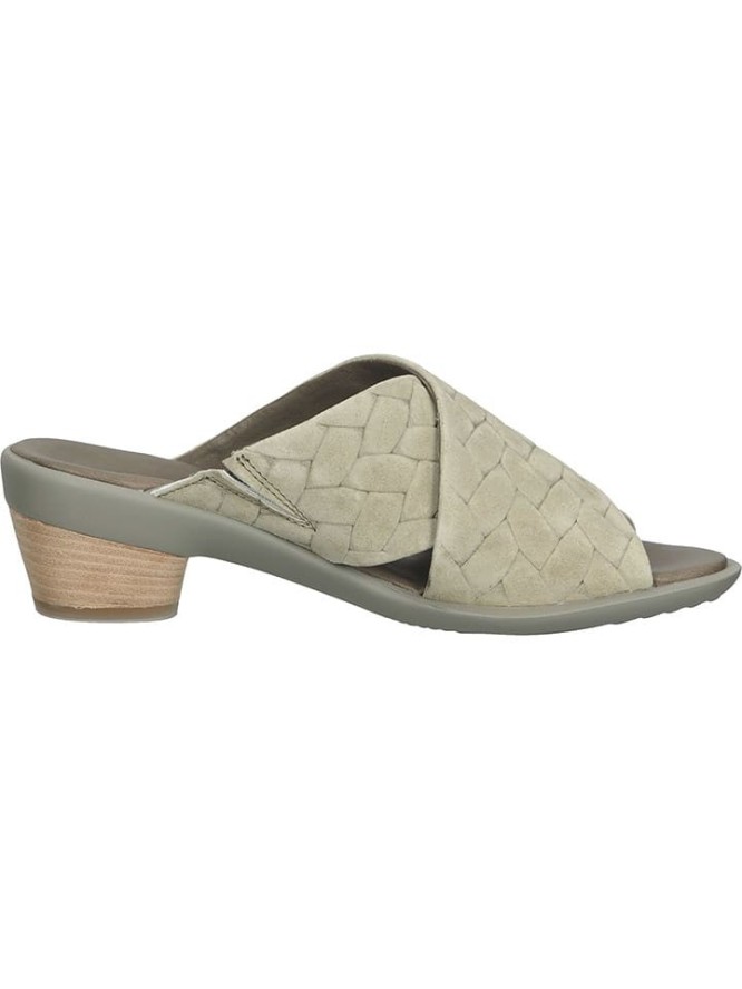 Think! Skórzane klapki w kolorze zielonym rozmiar: 39