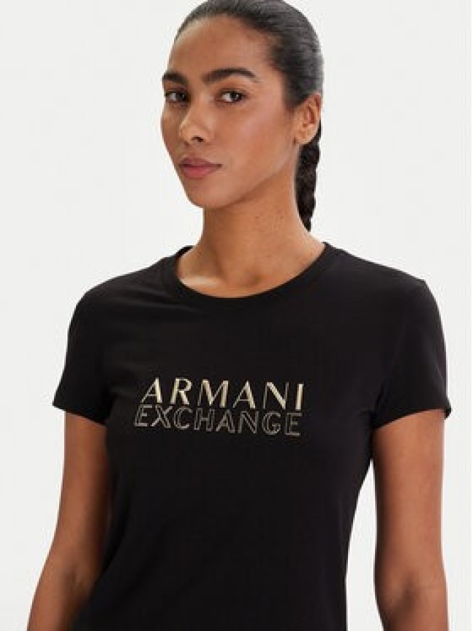 Armani Exchange T-Shirt XW001837 AF16294 UC001 Czarny Slim Fit