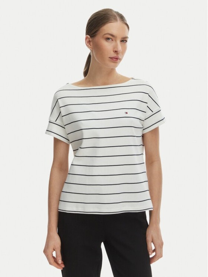 Tommy Hilfiger T-Shirt WW0WW49723 Écru Loose Fit