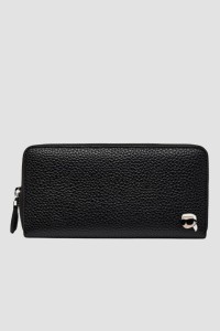 KARL LAGERFELD Czarny portfel Ikon Pebble Pin Cont