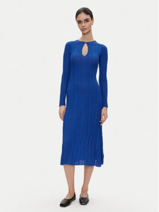 Pepe Jeans Sukienka dzianinowa Natasha PL953642 Niebieski Slim Fit