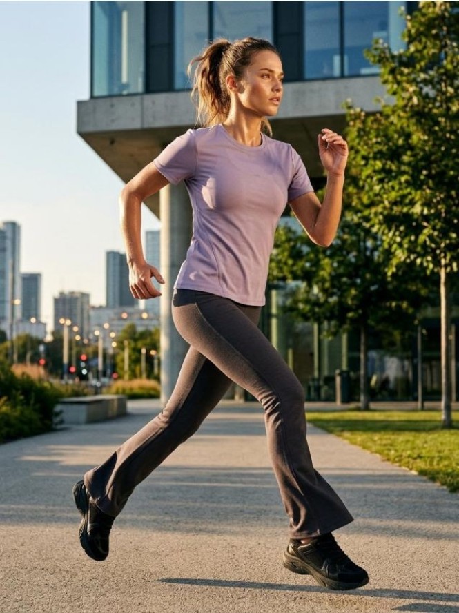 Koszulka sportowa Gym Hard - fioletowy