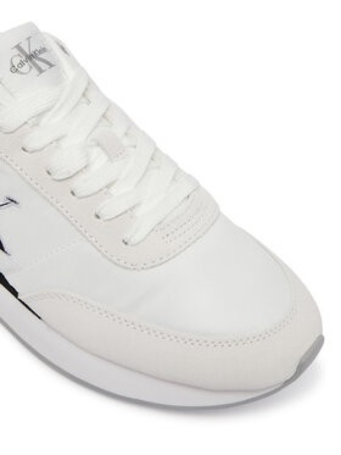 Calvin Klein Sneakersy Retro Runner Ess Mix Mat Wmn YW0YW01990 Biały