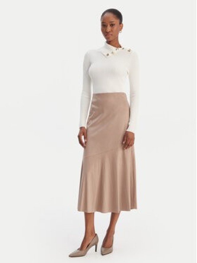 Guess Spódnica midi W6RD15 WJ472 Beżowy Regular Fit