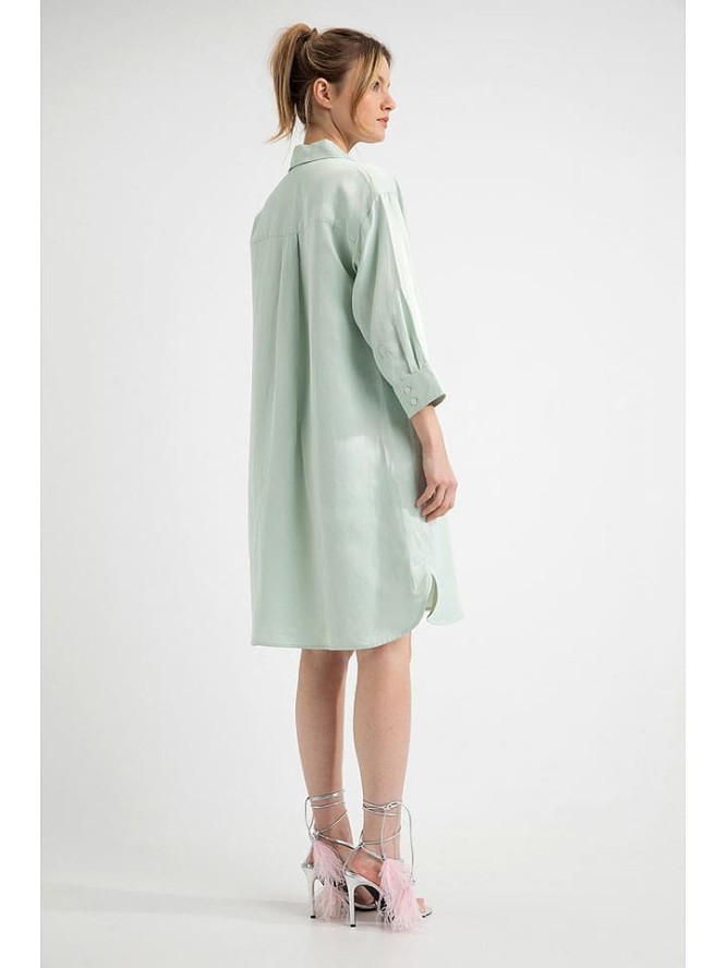 Josephine & Co Lniana sukienka "Daantje" w kolorze jasnozielonym rozmiar: 44