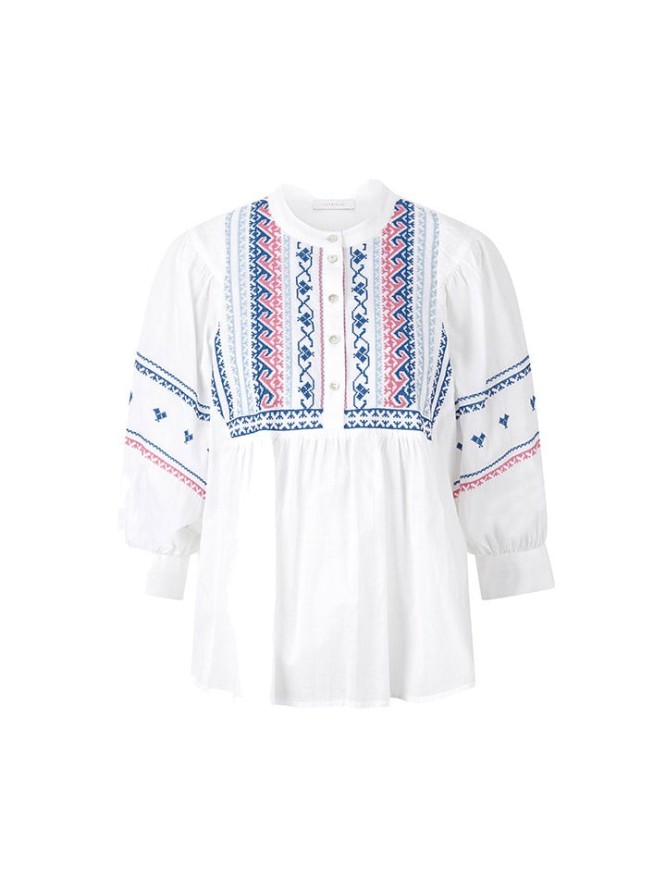 Rich & Royal Bluzka w kolorze biało-niebieskim rozmiar: 36