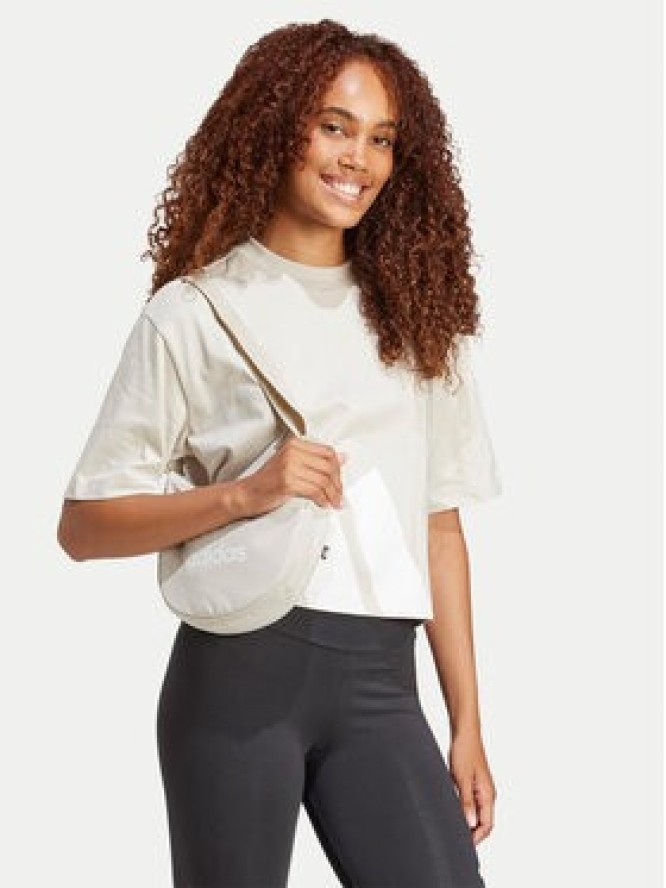 adidas T-Shirt Essentials Big Logo Boyfriend JG8729 Beżowy Loose Fit