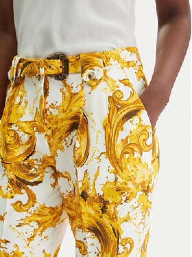 Versace Jeans Couture Spodnie materiałowe 80HAA111 NS756 Biały Regular Fit