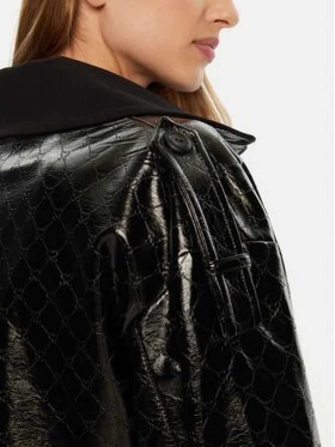 ACCESS FASHION Płaszcz przejściowy 44-9003-504 Czarny Regular Fit