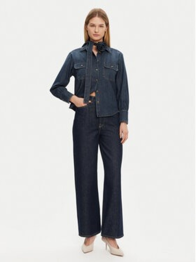 Marella Koszula jeansowa Nizere 2513111124 Granatowy Regular Fit
