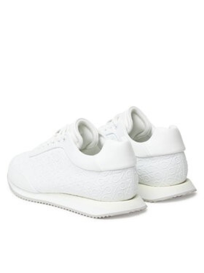 Calvin Klein Sneakersy Runner Lace Up Mono Pu HW0HW02574 Biały