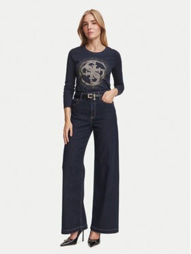 Guess Bluzka W6BI58 K7388 Granatowy Slim Fit