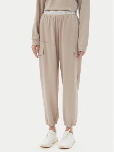 EA7 Emporio Armani Spodnie dresowe 7W000282 AF12501 U6155 Beżowy Loose Fit